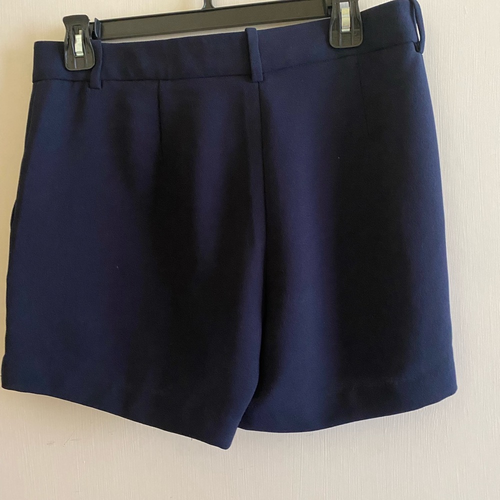 J. CREW Dress Shorts Women Size 2 Navy Pleated Belt Loops Pockets Style# A2658 - Picture 5 of 5